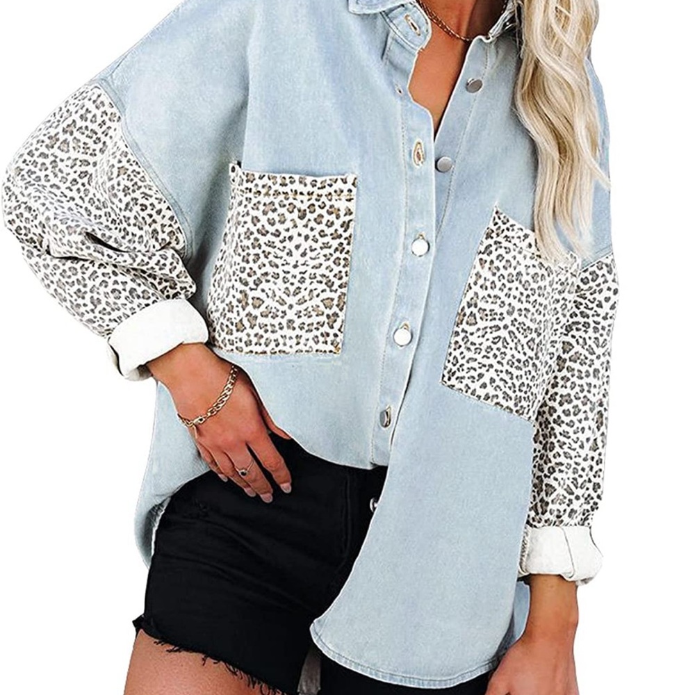 Oversized jean shirt
